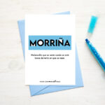 Postal con sobre "Morriña"