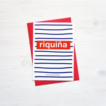 Postal con sobre "Riquiña verán"