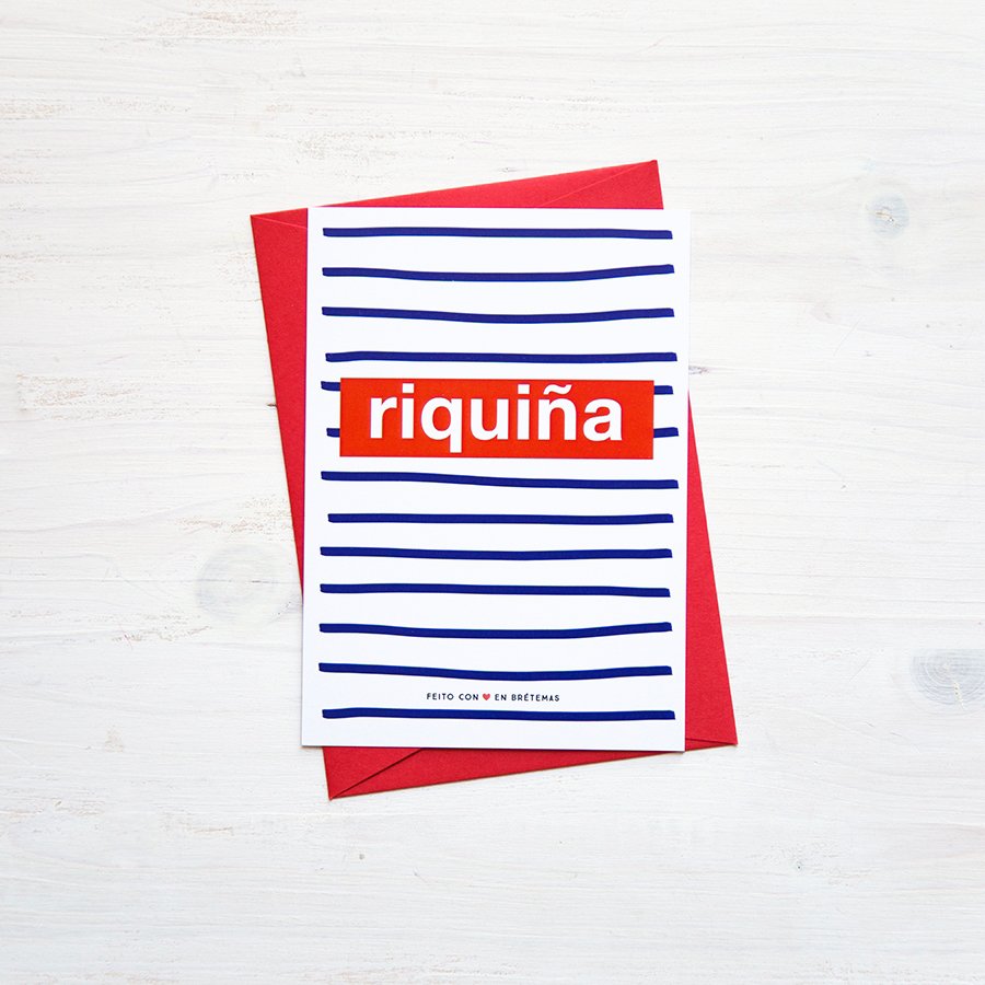 Postal con sobre "Riquiña verán"