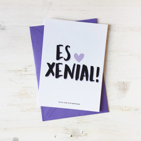 Postal con sobre "Es xenial"