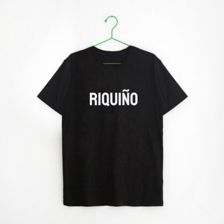 Camiseta  "RIQUIÑO" / negra / orgánica