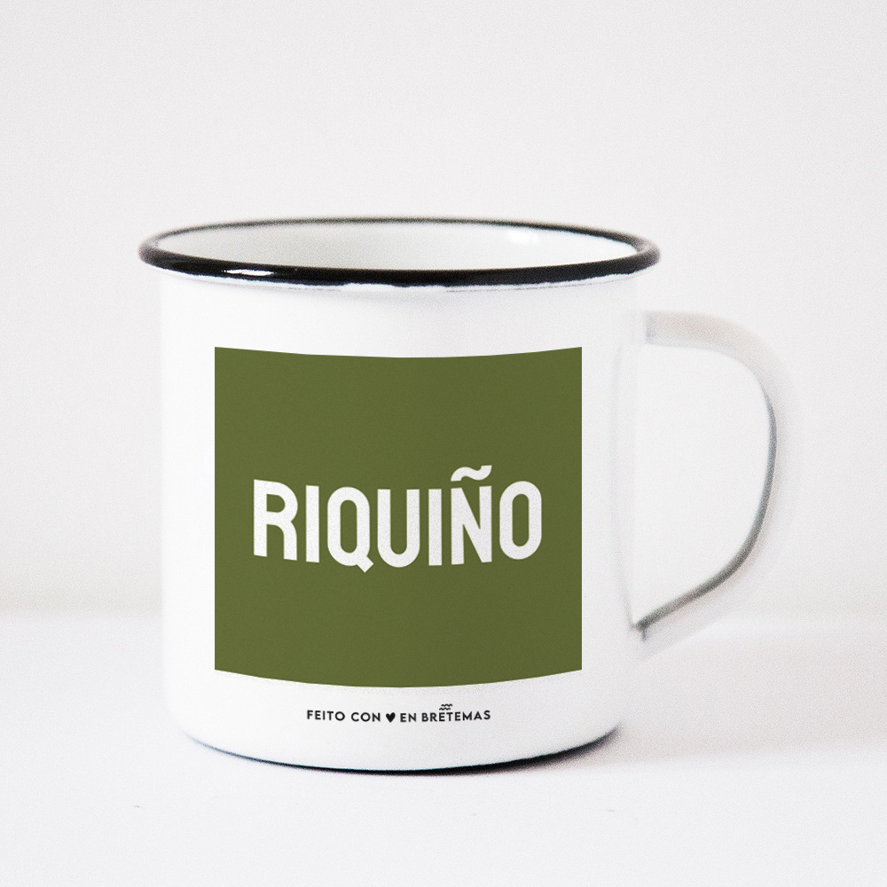 Taza "Riquiño" / cadro verde