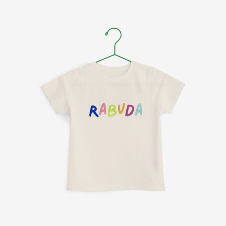 Camiseta "Rabuda" nena / cor natural / orgánica