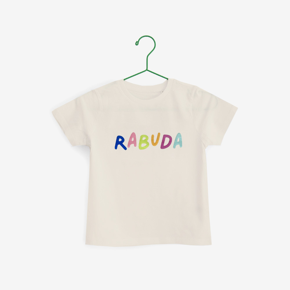 Camiseta "Rabuda" nena / cor natural / orgánica