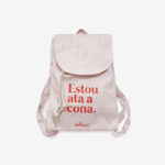 Mochila Pequena "Estou ata a cona." / rosa / orgánica