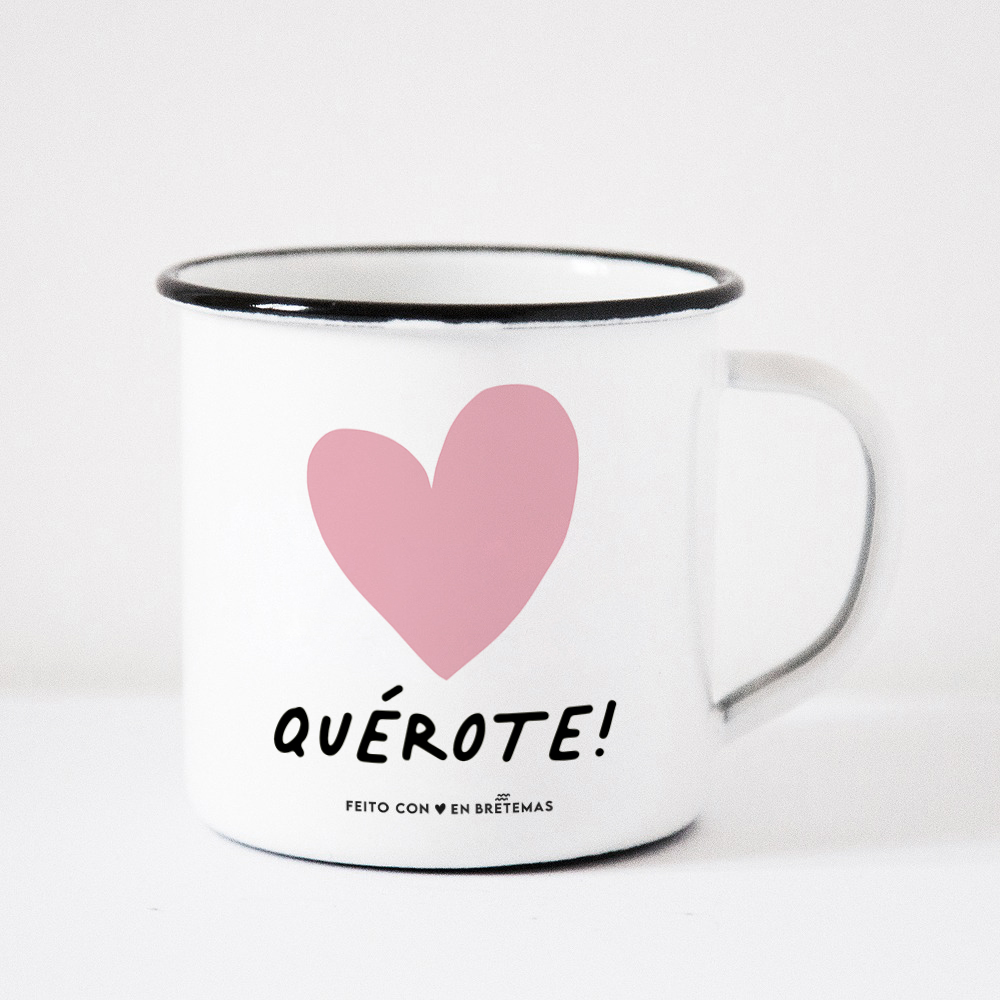 Taza "Quérote" (corazón rosa)