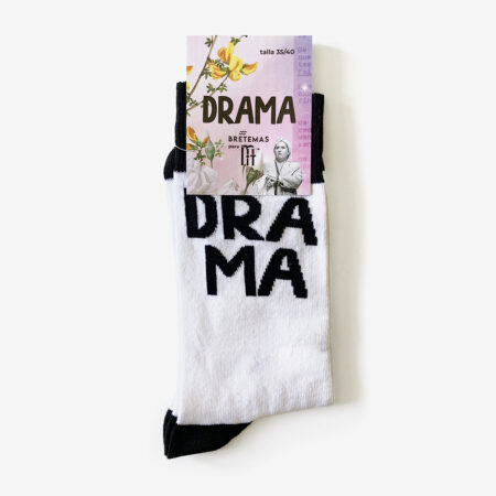 Calcetín "DRAMA" / branco e negro / colaboración coa MIT Ribadavia