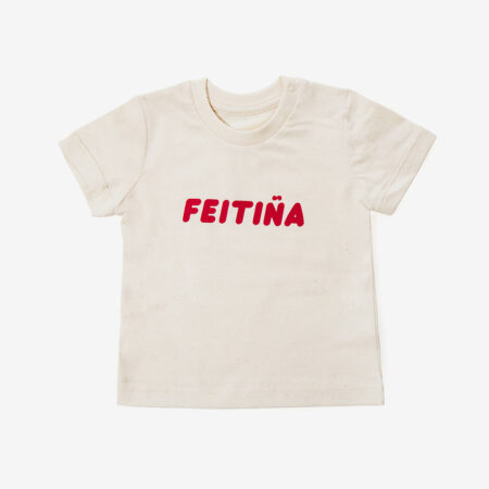 Camiseta bebé / Feitiña / cor natural