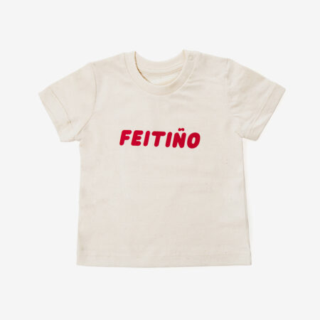 Camiseta bebé / Feitiño / cor natural