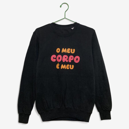 Suadoiro frouxo O MEU CORPO É MEU / negro / orgánico