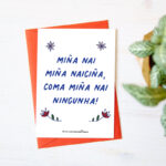 Postal con sobre "Miña nai, miña naiciña..."