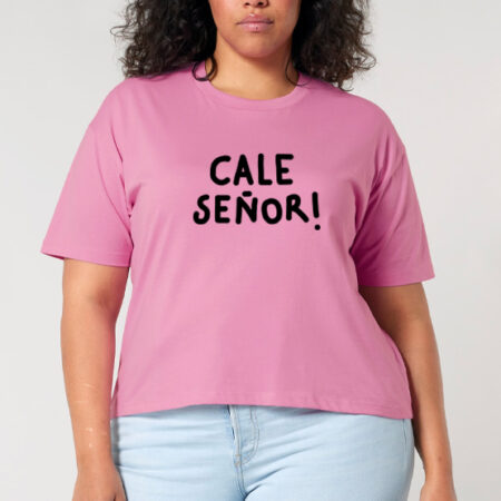 Camiseta frouxa CALE SEÑOR! / rosa / orgánica