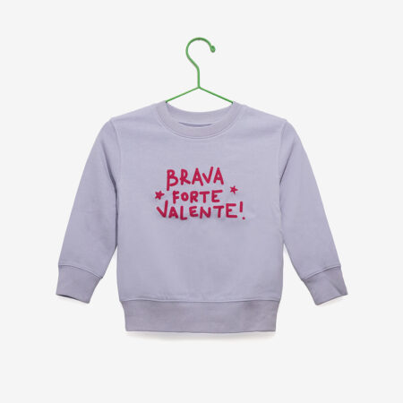 Suadoiro nena "Brava, forte, valente" / lavanda / orgánico