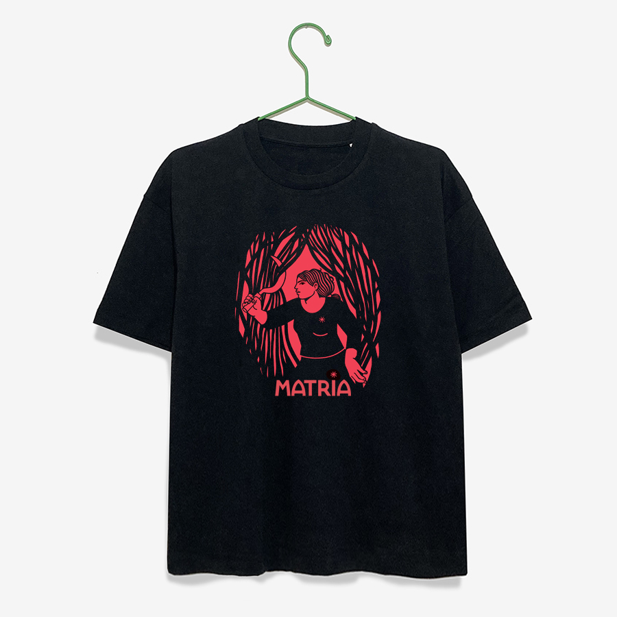 Camiseta "MATRIA" / negra / orgánica