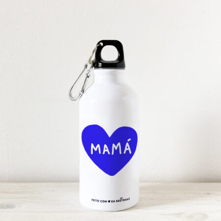 Botella pequena / Mamá (corazón azul)