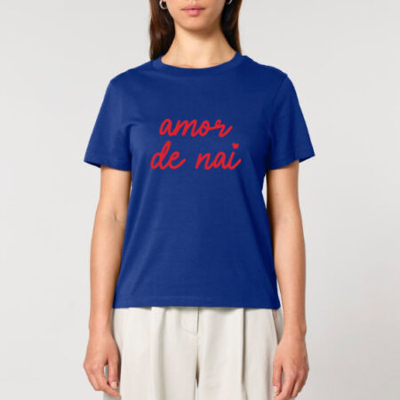 Camiseta "Amor de nai" / azul / orgánica