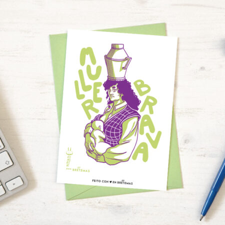 Postal con sobre "Muller Brava"