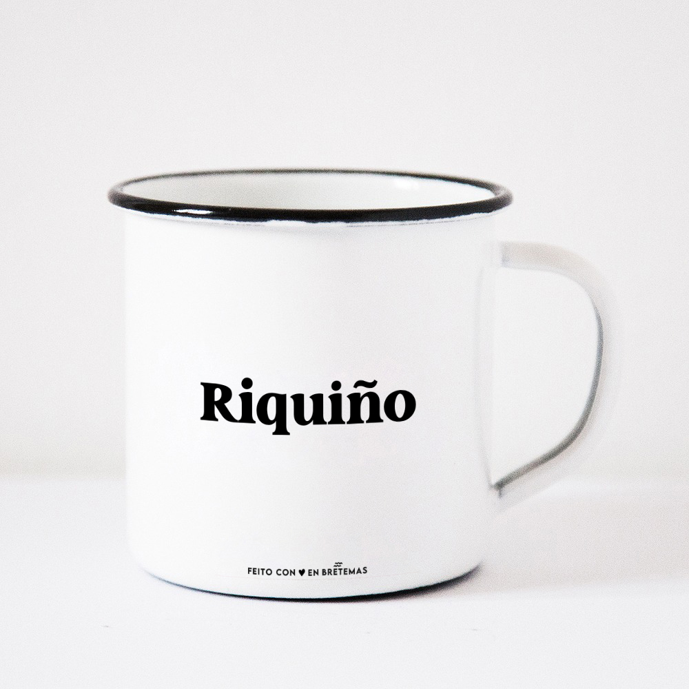 Taza "Riquiño" - letra negra