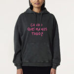 Suadoiro unisex CANDO QUEIMAMOS TODO? / negro gastado / orgánico