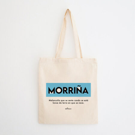 Saca MORRIÑA / cor natural / algodón