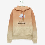 Suadoiro amplo con capucha SE CHOVE, QUE CHOVA! / degradado / orgánico