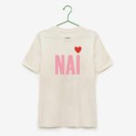 Camiseta "NAI" / cor natural / orgánica