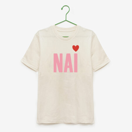 Camiseta "NAI" / cor natural / orgánica